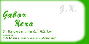 gabor mero business card